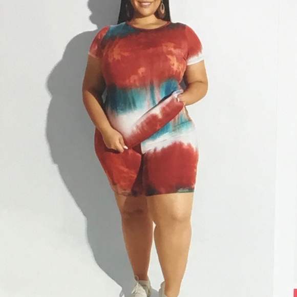 Red, white, & Blue Tye Dye Short Set - Picture 3 of 3